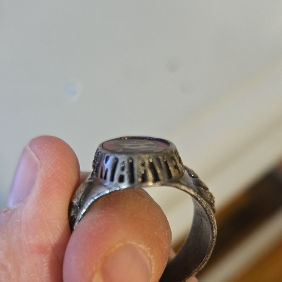 Silver Ring with Colorful Design - Picture 5 of 9